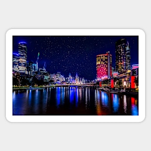 Melbourne at night Sticker